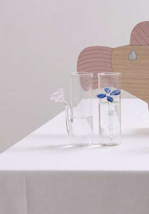 Glass Cup With Flower