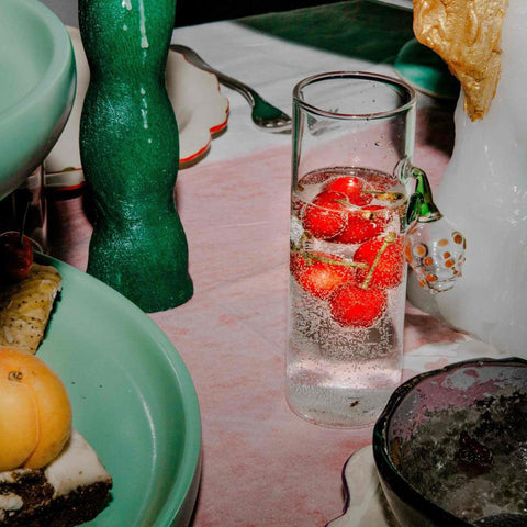 Glass Cup With Flower