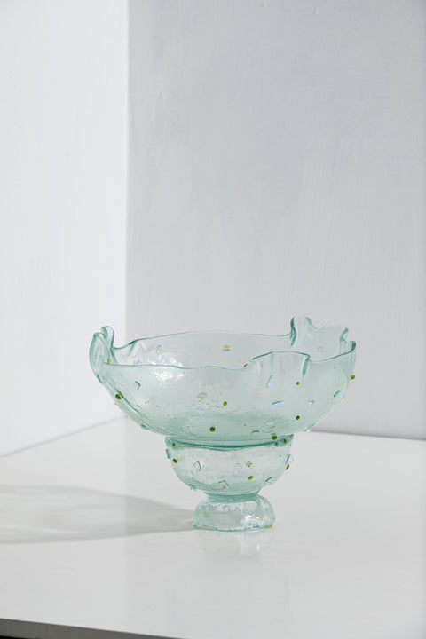 Stone Pedestal Serving Bowl